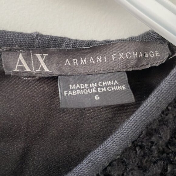 Armani Exchange Black Boiled Wool Blend Dress- Holiday 2013 - Picture 6 of 8